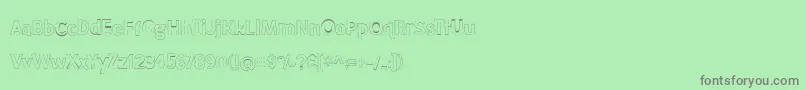 Шрифт MeatloafOutline – серые шрифты на зелёном фоне