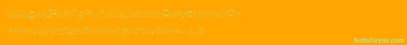 Fonte MeatloafOutline – fontes verdes em um fundo laranja