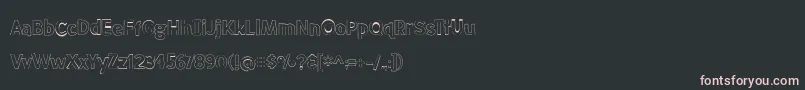 フォントMeatloafOutline – 黒い背景にピンクのフォント