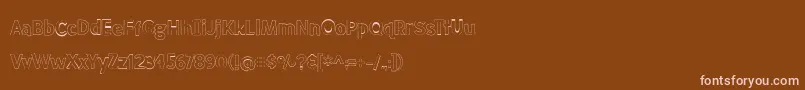 fuente MeatloafOutline – Fuentes Rosadas Sobre Fondo Marrón