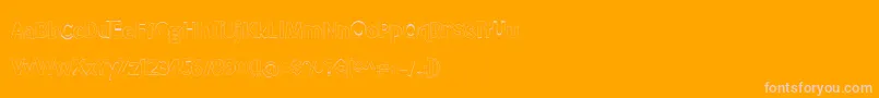 MeatloafOutline-Schriftart – Rosa Schriften auf orangefarbenem Hintergrund