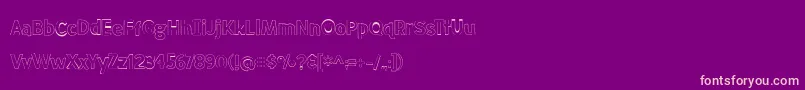 MeatloafOutline Font – Pink Fonts on Purple Background