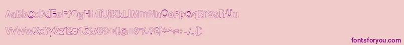 MeatloafOutline Font – Purple Fonts on Pink Background