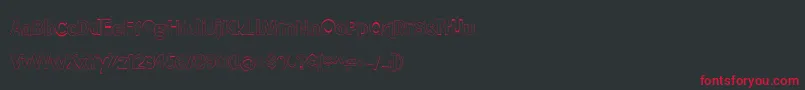 フォントMeatloafOutline – 黒い背景に赤い文字