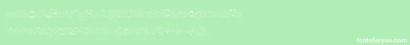 MeatloafOutline Font – White Fonts on Green Background