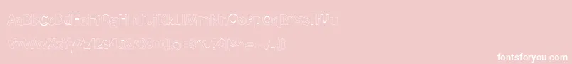 MeatloafOutline Font – White Fonts on Pink Background