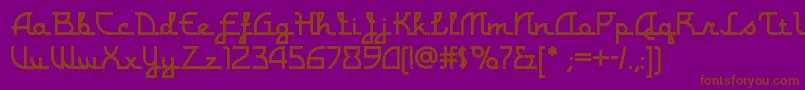 Montereypopsiclenf Font – Brown Fonts on Purple Background