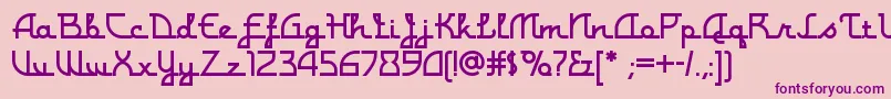 Montereypopsiclenf Font – Purple Fonts on Pink Background