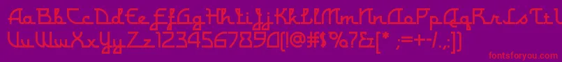 Montereypopsiclenf Font – Red Fonts on Purple Background