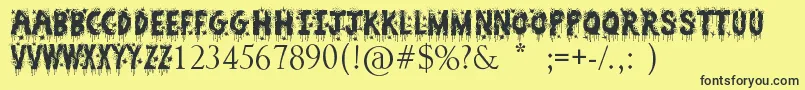 ZombieSlayer Font – Black Fonts on Yellow Background