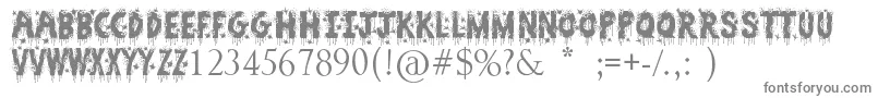 ZombieSlayer Font – Gray Fonts on White Background