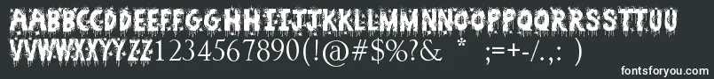 ZombieSlayer Font – White Fonts on Black Background