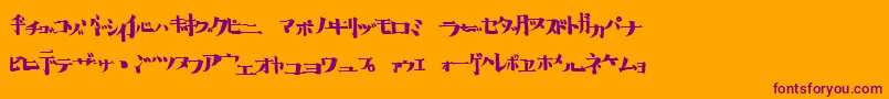 Hib Font – Purple Fonts on Orange Background