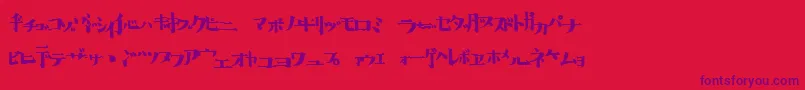 Hib Font – Purple Fonts on Red Background