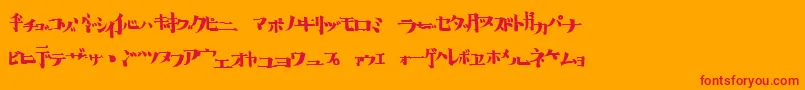 Hib Font – Red Fonts on Orange Background