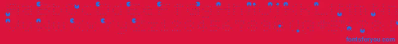 Vd ffy Font – Blue Fonts on Red Background