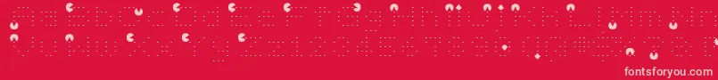 Vd ffy Font – Pink Fonts on Red Background