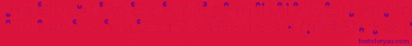 Vd ffy Font – Purple Fonts on Red Background
