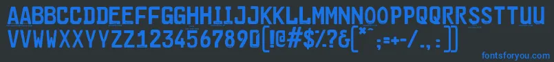 Cargoplaindemo Font – Blue Fonts on Black Background