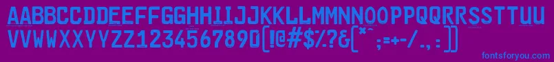 Cargoplaindemo-Schriftart – Blaue Schriften auf violettem Hintergrund