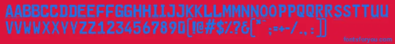 Cargoplaindemo Font – Blue Fonts on Red Background