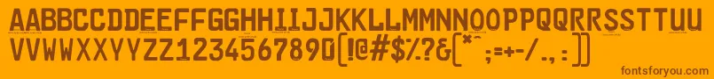 Cargoplaindemo Font – Brown Fonts on Orange Background