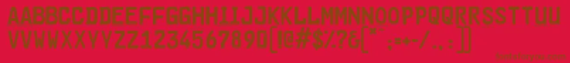 Cargoplaindemo Font – Brown Fonts on Red Background
