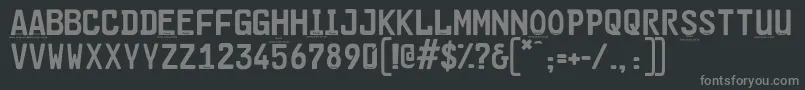 Fonte Cargoplaindemo – fontes cinzas em um fundo preto