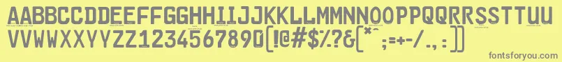 Cargoplaindemo Font – Gray Fonts on Yellow Background