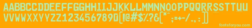 Cargoplaindemo Font – Green Fonts on Orange Background