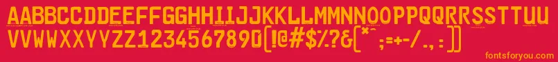 Cargoplaindemo Font – Orange Fonts on Red Background