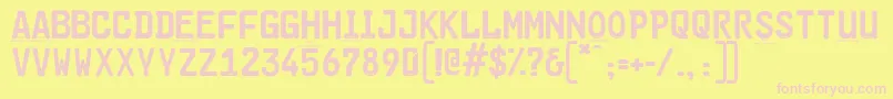 Cargoplaindemo Font – Pink Fonts on Yellow Background