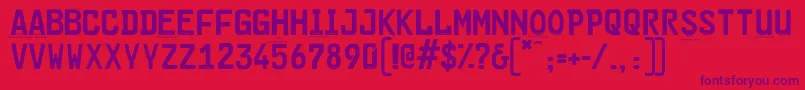 Cargoplaindemo Font – Purple Fonts on Red Background