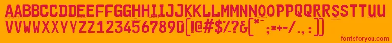 Cargoplaindemo Font – Red Fonts on Orange Background