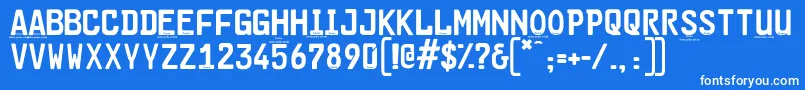 Cargoplaindemo Font – White Fonts on Blue Background
