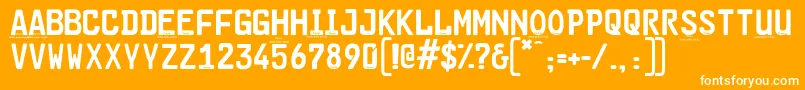 Cargoplaindemo Font – White Fonts on Orange Background