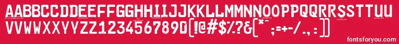 Cargoplaindemo Font – White Fonts on Red Background