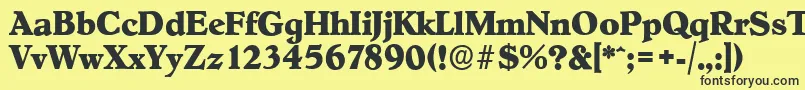 HobokenserialXboldRegular Font – Black Fonts on Yellow Background