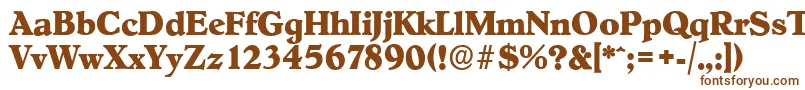 HobokenserialXboldRegular-Schriftart – Braune Schriften auf weißem Hintergrund