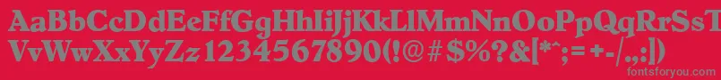 HobokenserialXboldRegular Font – Gray Fonts on Red Background