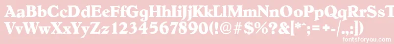 HobokenserialXboldRegular Font – White Fonts on Pink Background
