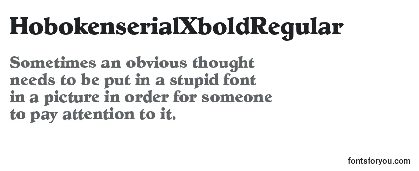 Review of the HobokenserialXboldRegular Font