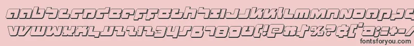 Weitere Informationen zur Boomstick3Dital-Schriftart Boomstick3Dital-Schriftart – Schwarze Schriften auf rosa Hintergrund