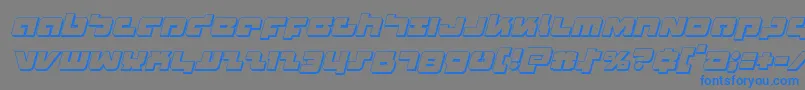 Шрифт Boomstick3Dital – синие шрифты на сером фоне