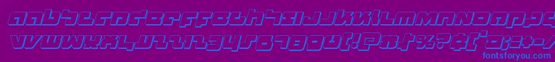Boomstick3Dital Font – Blue Fonts on Purple Background