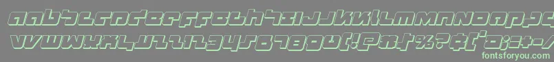 Weitere Informationen zur Boomstick3Dital-Schriftart Boomstick3Dital-Schriftart – Grüne Schriften auf grauem Hintergrund