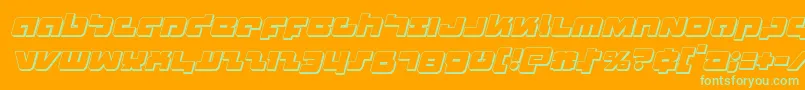 Weitere Informationen zur Boomstick3Dital-Schriftart Boomstick3Dital-Schriftart – Grüne Schriften auf orangefarbenem Hintergrund