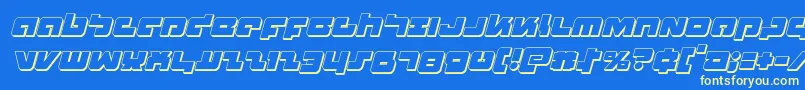 Boomstick3Dital Font – Yellow Fonts on Blue Background