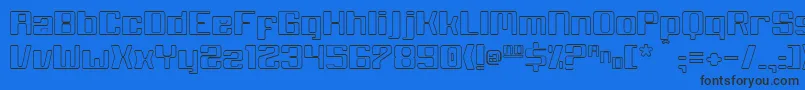 Whitewolf Font – Black Fonts on Blue Background