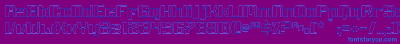 Whitewolf Font – Blue Fonts on Purple Background